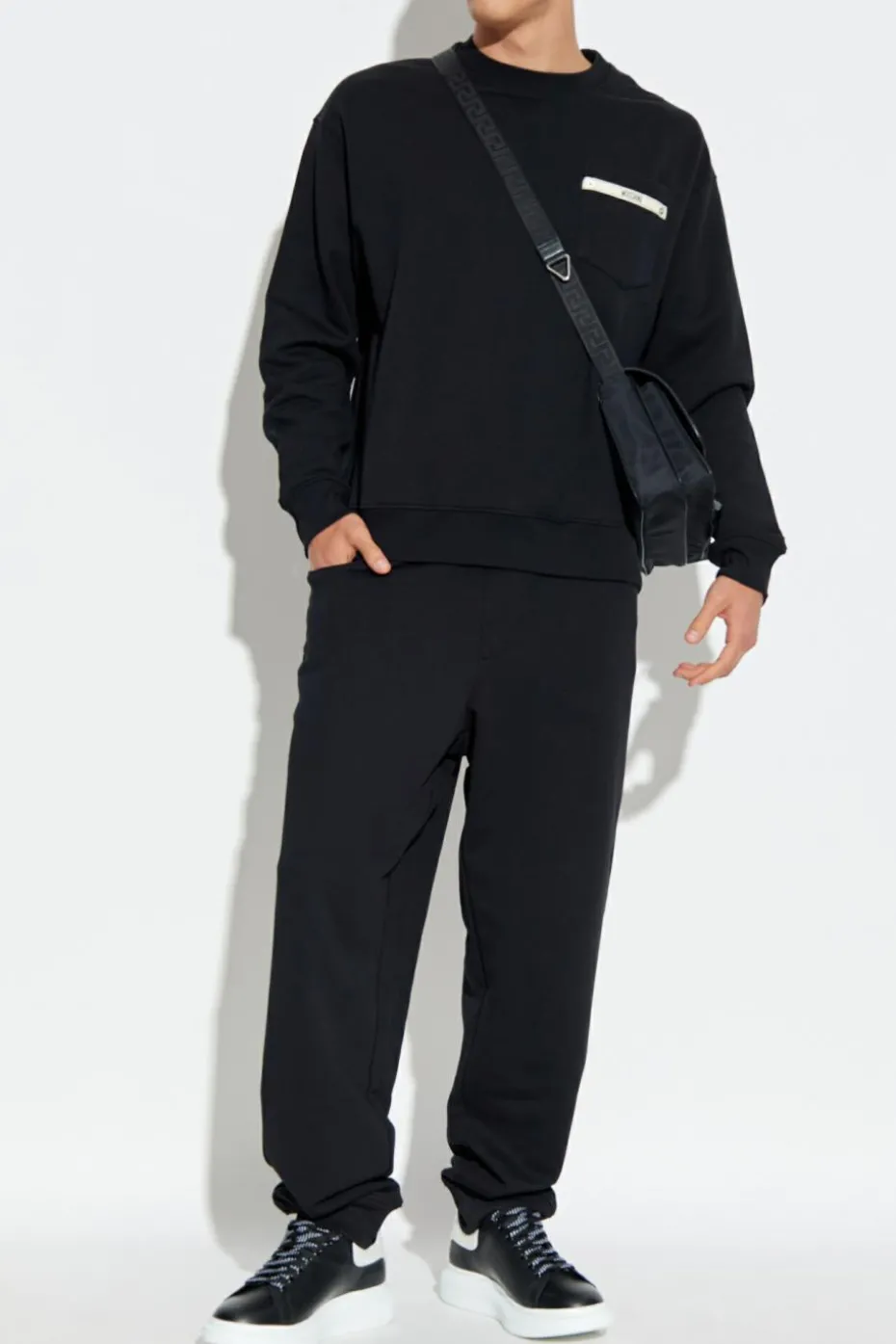 Moschino CZARNY Spodnie dresowe