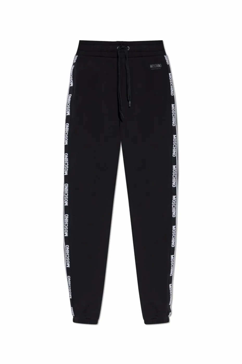Moschino CZARNY Spodnie dresowe z logo