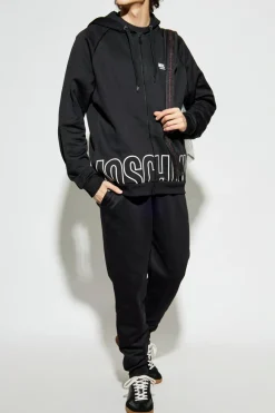 Moschino CZARNY Spodnie dresowe z kolekcji `Underwear`