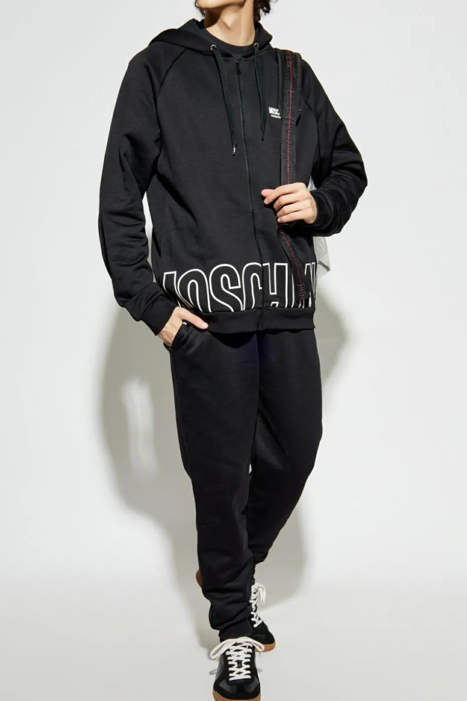 Moschino CZARNY Spodnie dresowe z kolekcji `Underwear`