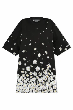 Moschino CZARNY Sukienka z motywem kwiatowym