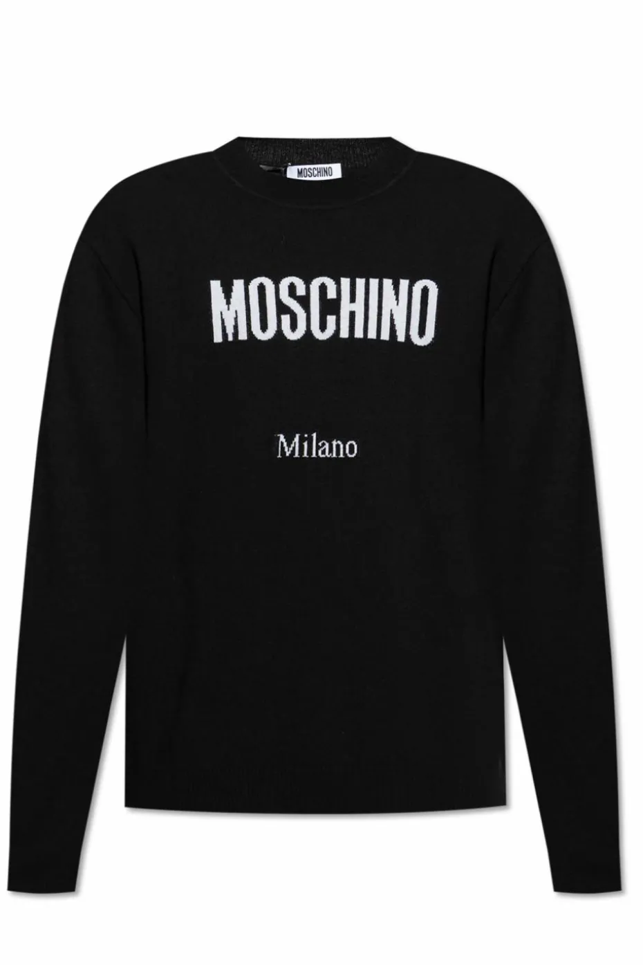 Moschino CZARNY Sweter z logo