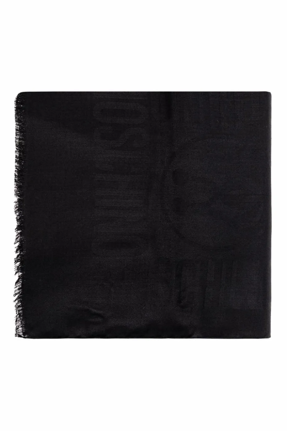 Moschino CZARNY Szal z logo