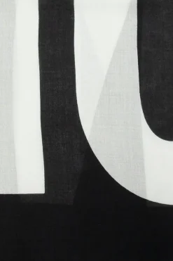 Moschino CZARNY Szal z logo