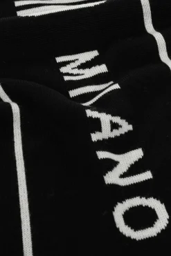 Moschino CZARNY Szal z logo