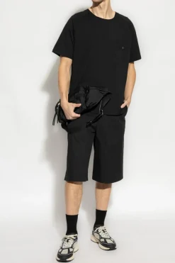Moschino CZARNY Szorty z kieszeniami