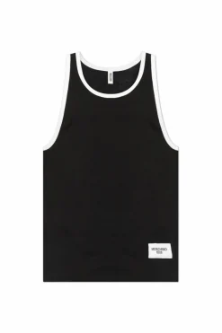 Moschino CZARNY Top z linii `Underwear`