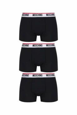 Moschino CZARNY Trójpak bokserek z logo
