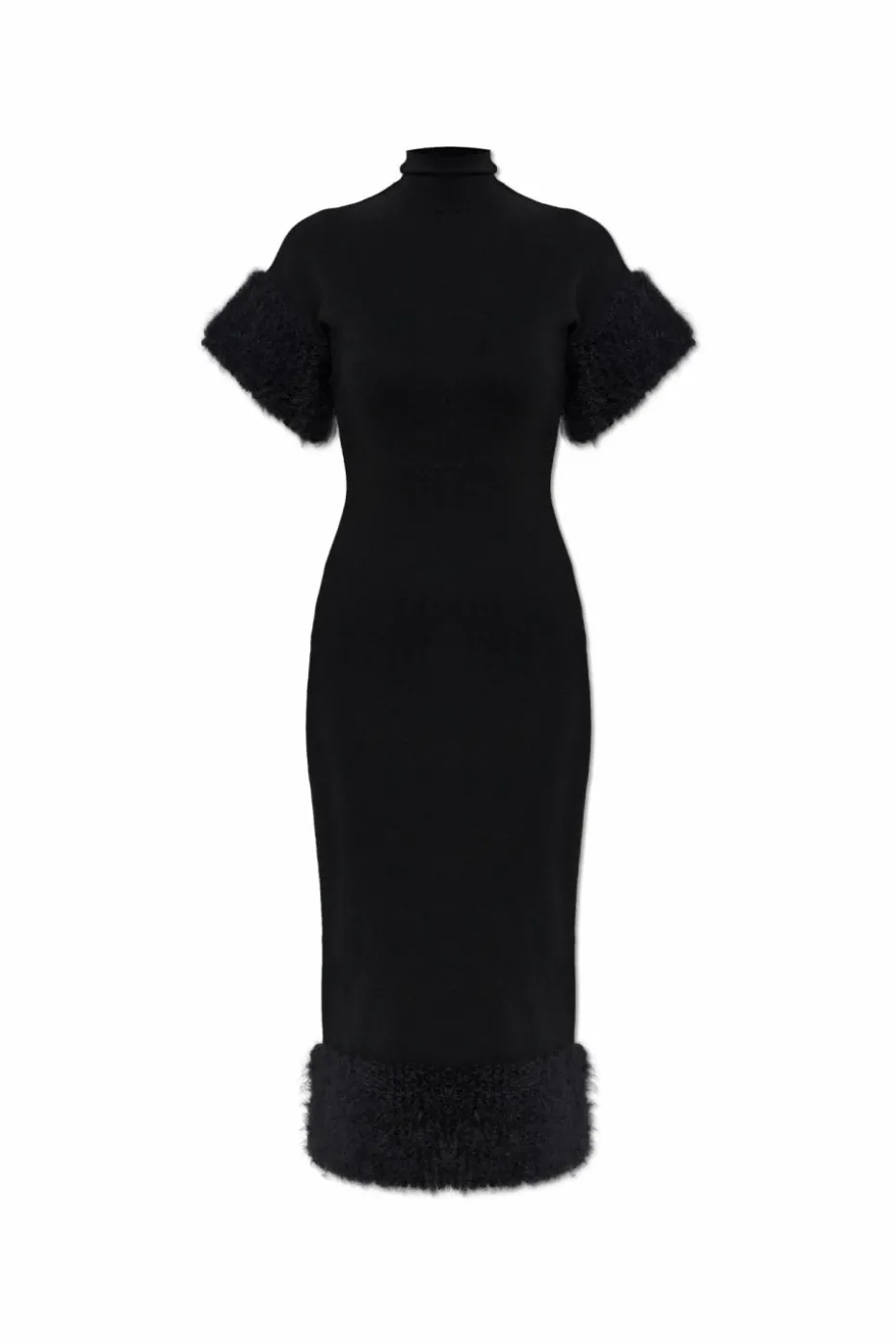 Moschino CZARNY Wełniana sukienka