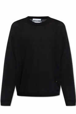 Moschino CZARNY Wełniany sweter