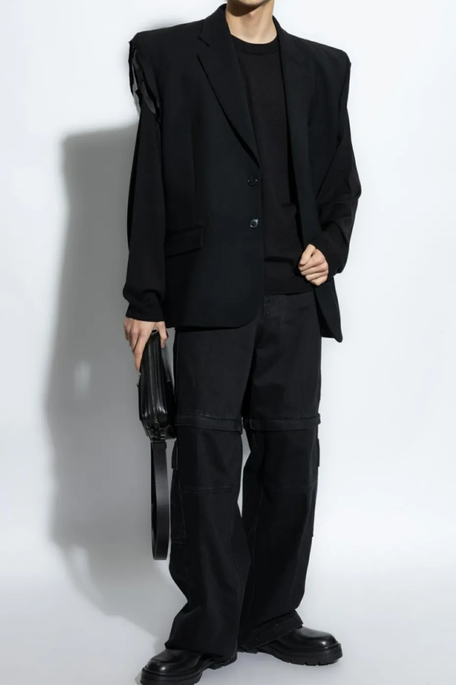 Moschino CZARNY Wełniany sweter