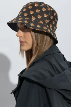 Moschino CZARNY Wzorzysty kapelusz