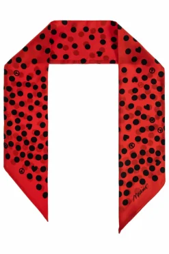 Moschino CZERWONY Jedwabna apaszka