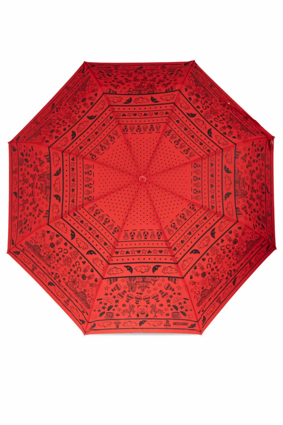 Moschino CZERWONY Składany parasol z logo