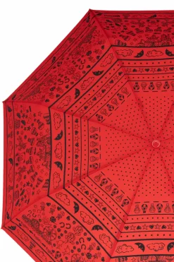 Moschino CZERWONY Składany parasol z logo