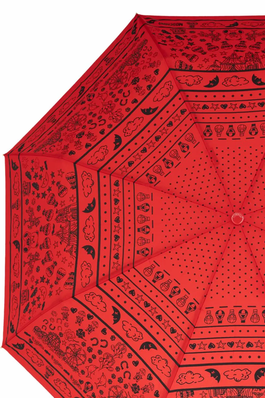 Moschino CZERWONY Składany parasol z logo