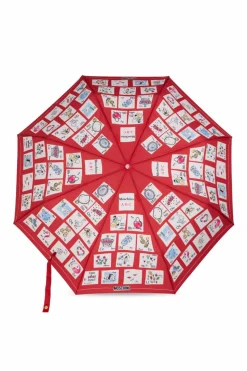 Moschino CZERWONY Składany parasol z logo