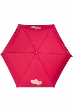 Moschino CZERWONY Składany parasol z logo