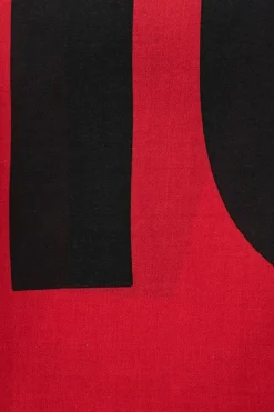 Moschino CZERWONY Szal z logo