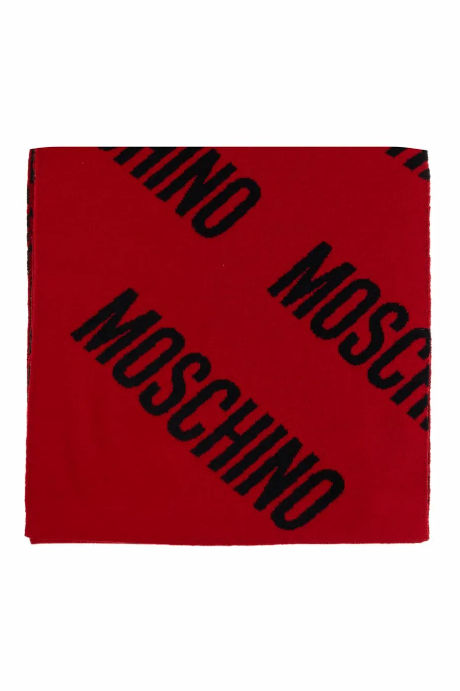 Moschino CZERWONY Szal z monogramem