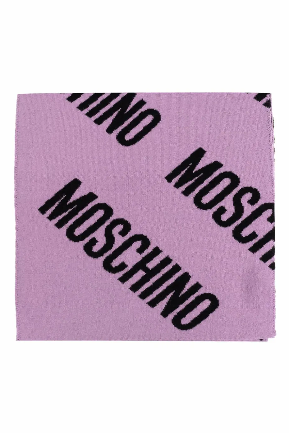 Moschino FIOLETOWY Szal z monogramem