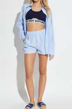 Moschino GRANATOWY Biustonosz z logo