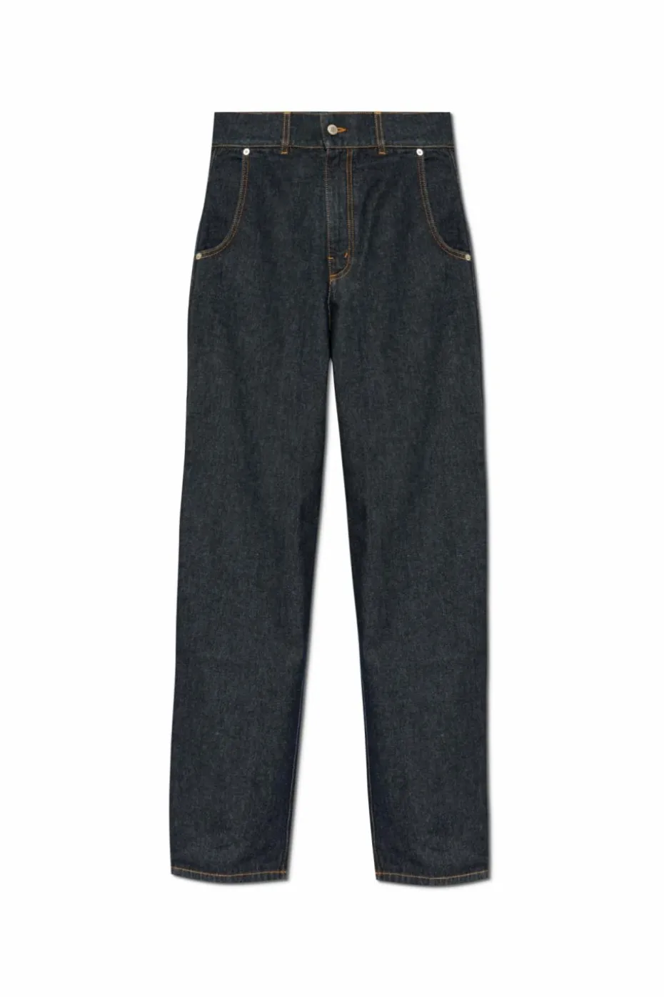 Moschino GRANATOWY Jeansy z wysokim stanem