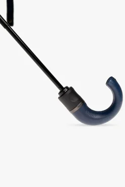 Moschino GRANATOWY Składany parasol z logo