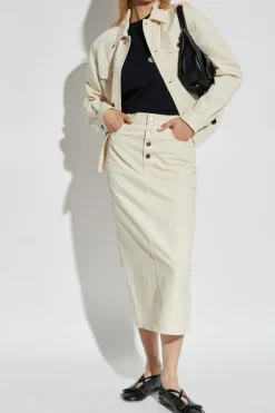 Moschino kremowy Kurtka jeansowa