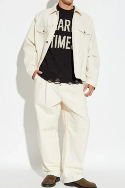 Moschino kremowy Kurtka jeansowa