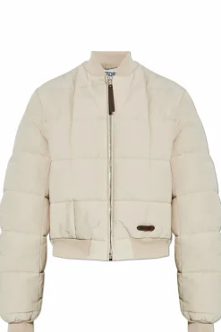 Moschino kremowy Kurtka ocieplana