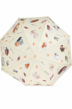 Moschino kremowy Parasol ze wzorem