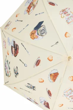 Moschino kremowy Parasol ze wzorem