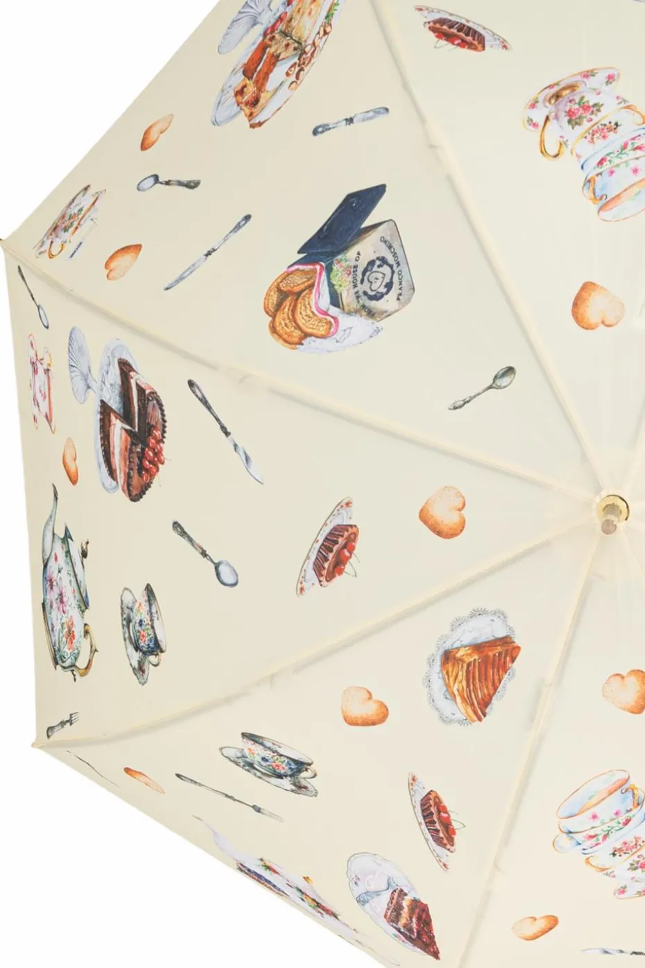 Moschino kremowy Parasol ze wzorem