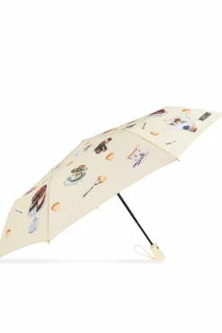 Moschino kremowy Składany parasol