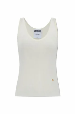 Moschino kremowy Wełniany top