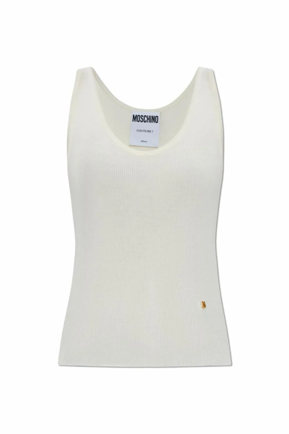 Moschino kremowy Wełniany top