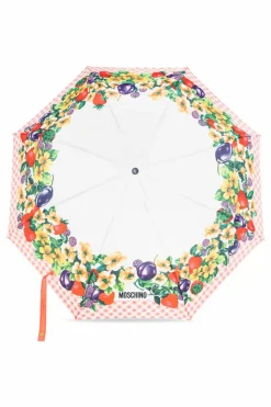 Moschino MULTIKOLOR Składany parasol z logo