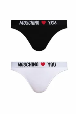 Moschino MULTIKOLOR Stringi z logo