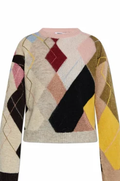 Moschino MULTIKOLOR Wełniany sweter
