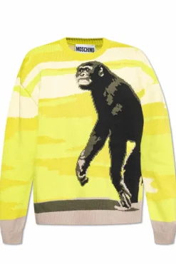 Moschino MULTIKOLOR Wzorzysty sweter