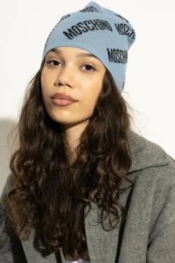 Moschino NIEBIESKI Czapka z monogramem
