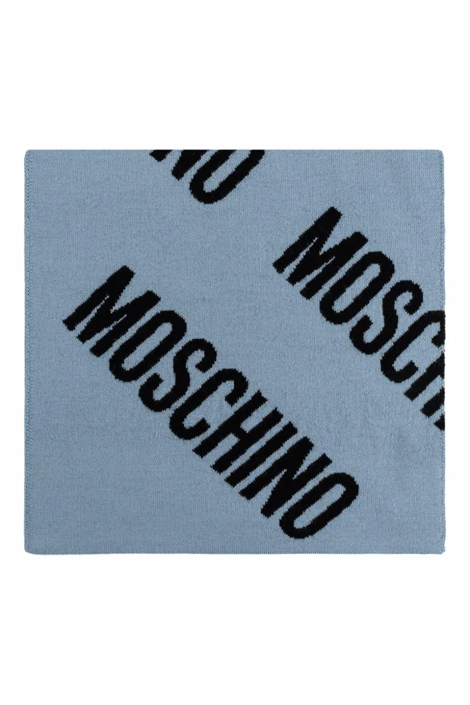 Moschino NIEBIESKI Szal z monogramem