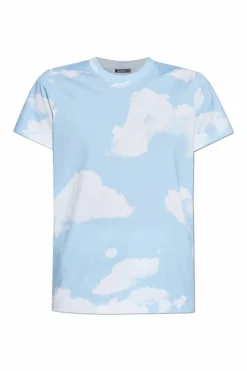 Moschino NIEBIESKI T-shirt z logo