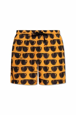 Moschino POMARAŃCZOWY Szorty kąpielowe