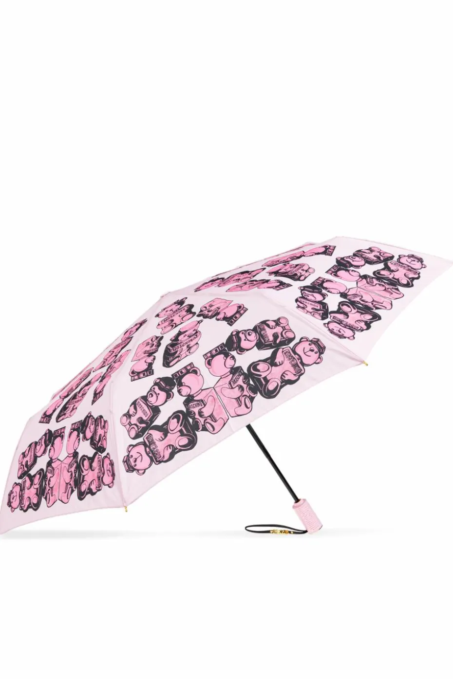 Moschino RÓŻOWY Składany parasol z logo