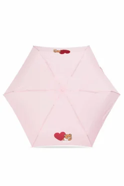 Moschino RÓŻOWY Składany parasol z logo