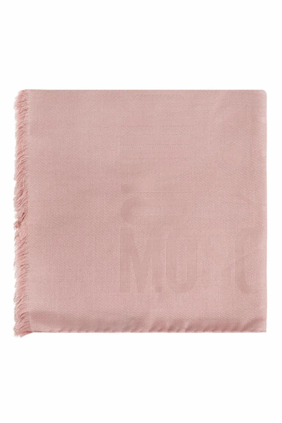 Moschino RÓŻOWY Szal z logo