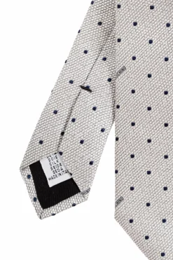Moschino SZARY Krawat ze wzorem w kropki