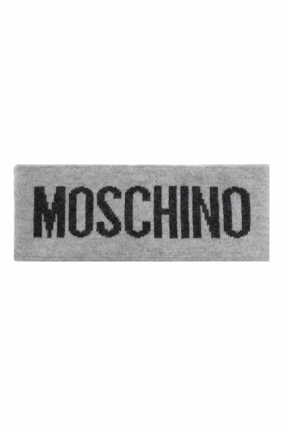 Moschino SZARY Opaska na głowę z logo